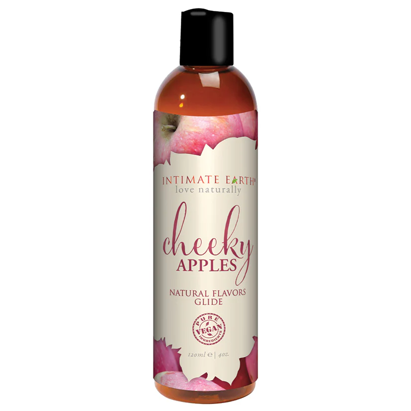 Intimate Earth Oral Pleasure Glide-Naughty Peaches 4oz - Image 3